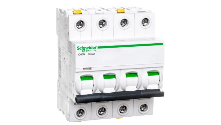 Wyłącznik nadprądowy 4P C 50A 6kA AC iC60N-C50-4 A9F04450