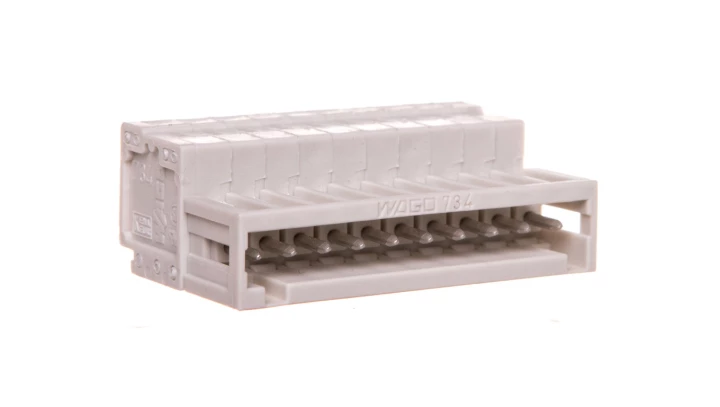 Gniazdo MCS-MINI Classic pinowe 10-torowe raster 3,5mm jasnoszare 734-310 /50szt./