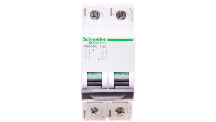 Wyłącznik nadprądowy 2P C 6A 6kA DC C60H A9N61526
