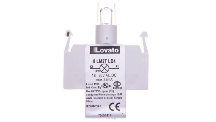 Oprawka z LED czerwona 18-30V AC/DC 8LM2TLB4