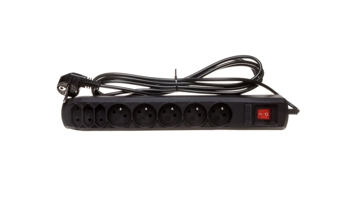Listwa zasilająca Natec Extreme Media SP8 3m czarna (8 gniazd) NSP-0511