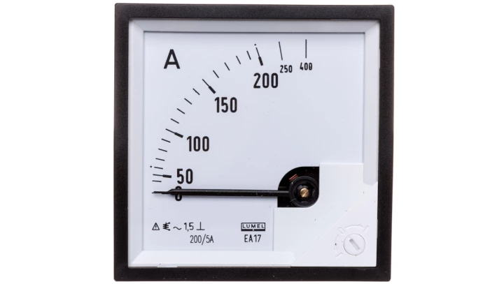 Amperomierz analogowy tablicowy 200/400A do przekładnika 200/5A 72x72mm IP50 C3 K=90 st. EA17N F41800000000
