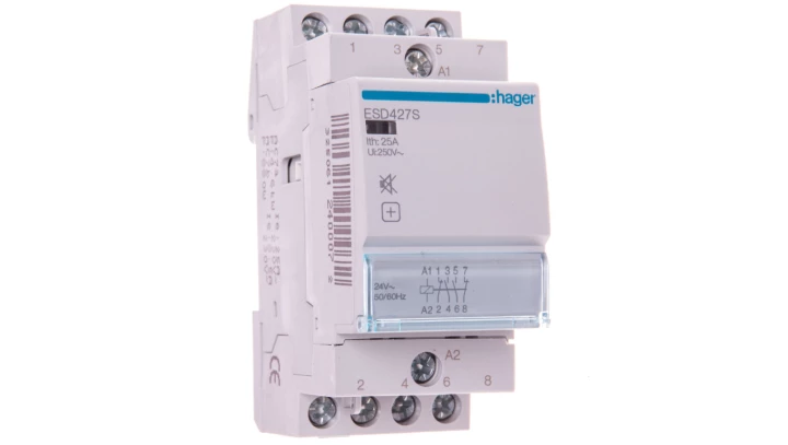 Stycznik modułowy cichy 25A 2Z 2R 24V AC/DC ESD427S