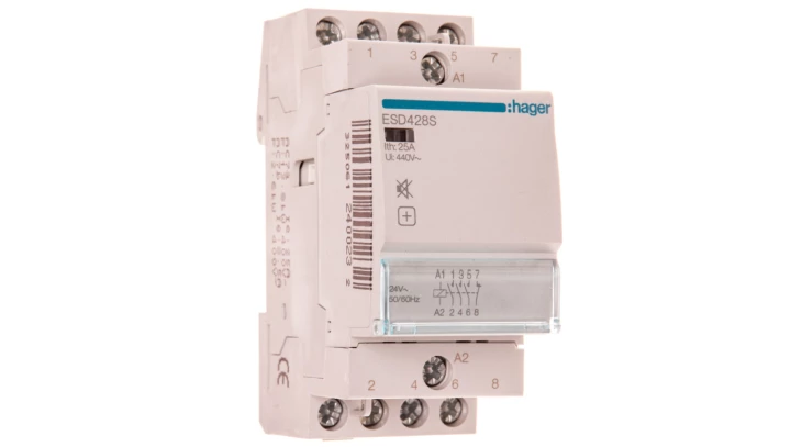 Stycznik modułowy cichy 25A 3Z 1R 24V AC/DC ESD428S