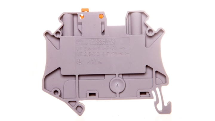 Złączka przelotowa 2-przewodowa z odłącznikiem nożowym 0,14-4mm2 szara UT 2,5-MT 3046362