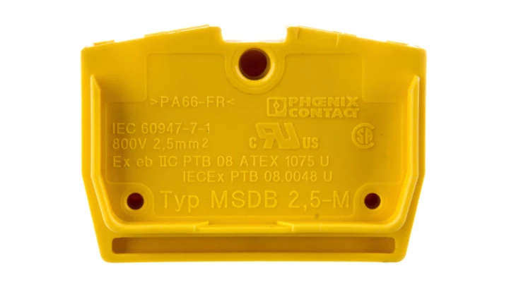 Złączka przelotowa 2,5mm2 żółta MSDB 2,5-M YE 3244290 /50szt./