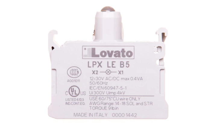 Oprawka z LED żółta 12-30V AC/DC światło ciągłe LPXLEB5