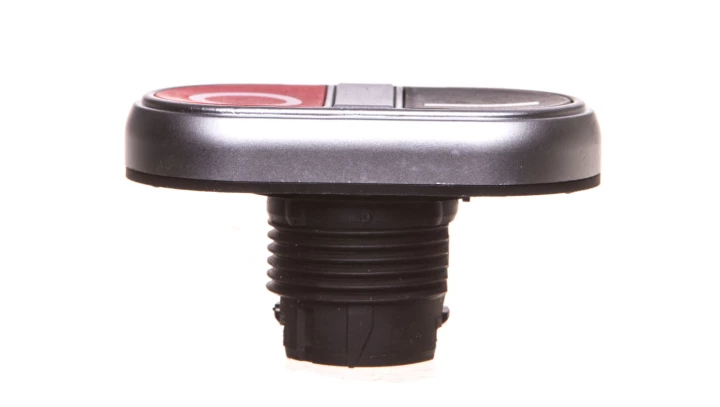 Przycisk sterowniczy 22mm podwójny czarny/czerwony podświetlany kryte z samopowrotem bez adaptera /I-0/ LPCBL7122