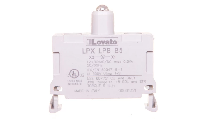 Oprawka z LED żółta 12-30V AC/DC światło ciągłe LPXLPBB5