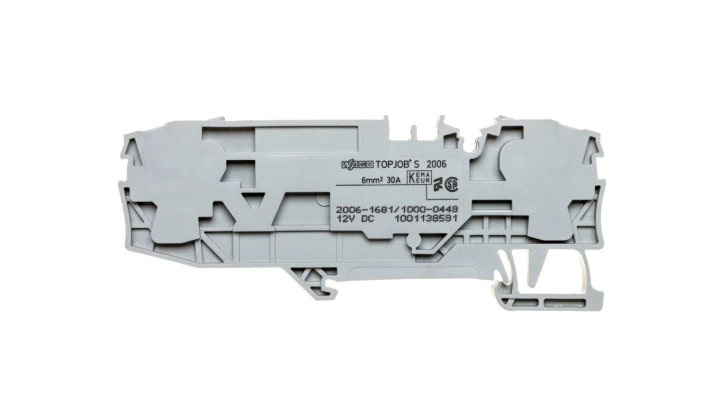 Złączka 2-przewodowa 6mm2 z LED szara TOPJOBS 2006-1681/1000-449 /25szt./