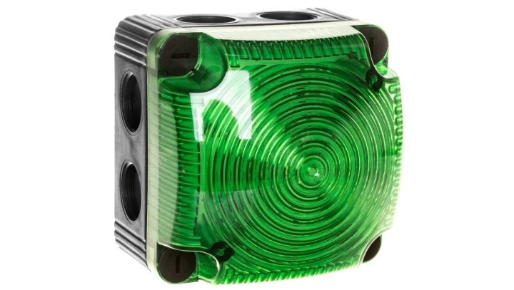 Sygnalizator ostrzegawczy zielony 115-230V AC LED błyskowy podwójny 853.210.60