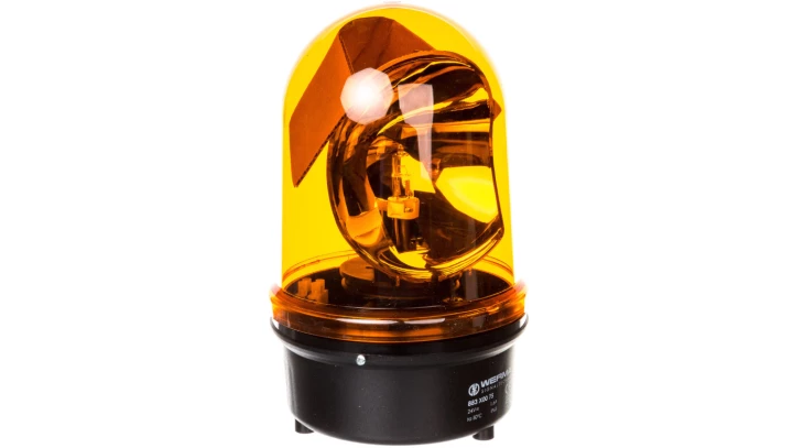 Sygnalizator ostrzegawczy obrotowy żółty IP65 24V DC/AC 1,6A 883.300.75