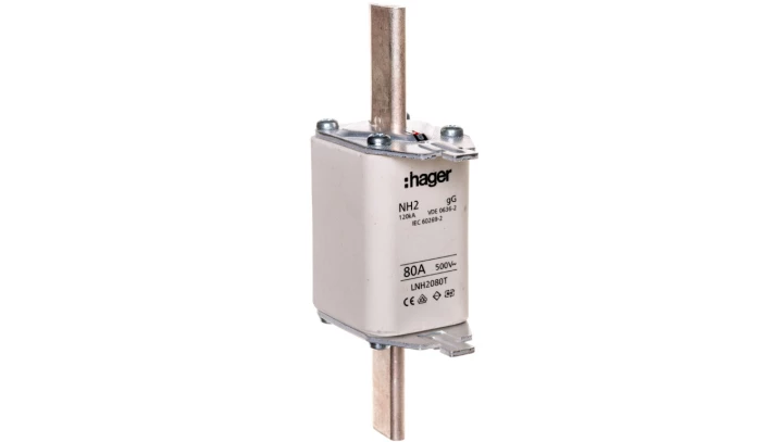 Wkładka bezpiecznikowa zwłoczna NH2C 80A AC 500V gG LNH2080T