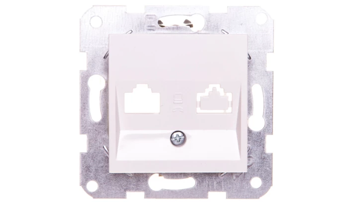 Karre Płytka Czołowa Z Ramką Szkieletową Do Gniazd Teleinformatycznych Mocowanie Typu Keystone Jack Wycięcie Kwadratowe, Kolor B