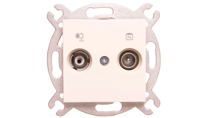 Karre Gniazdo Rtv Końcowe, Kolor Krem / 90963721