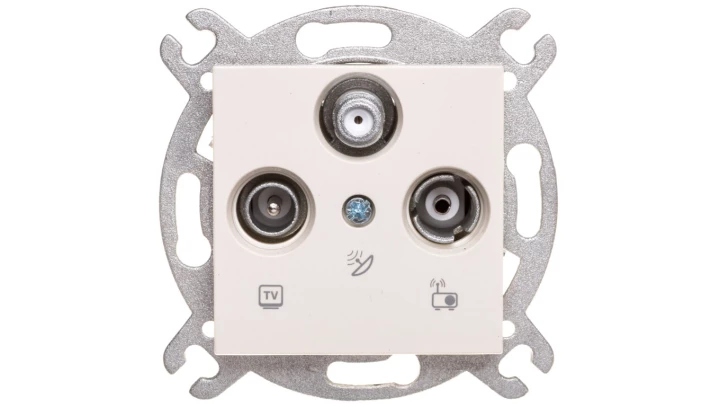 Karre Gniazdo Rtv-Sat Końcowe, Kolor Krem / 90963741