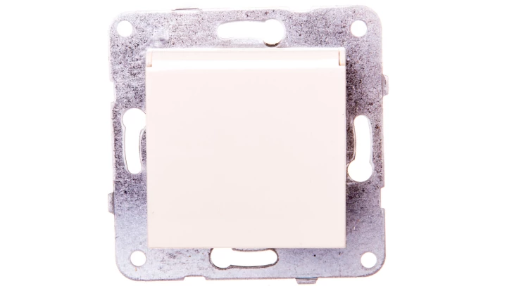 Karre Gniazdo Z Uziemieniem Z Klapką, Kolor Krem / 90963970