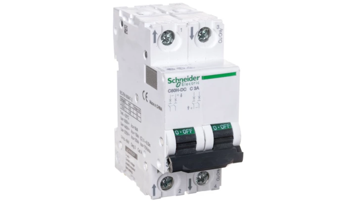 Wyłącznik nadprądowy DC C60H-DC-C3-2 2P 3A C 500V DC A9N61523