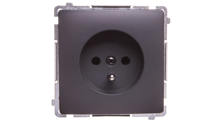 Simon Basic Gniazdo pojedyncze z/u 16A 250V grafit matowy BMGZ1.01/28