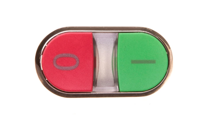 Przycisk podwójny 22mm metal zielony /I/ czerwony /O/ przyciski płaski/wysoki z samopowrotem SIRIUS ACT 3SU1050-3BB42-0AK0