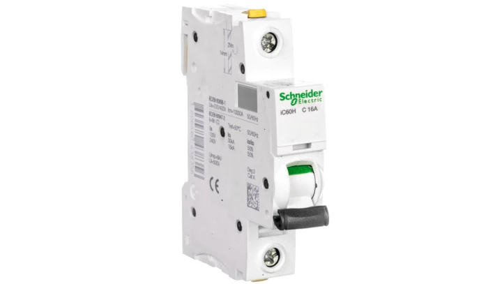 Wyłącznik nadprądowy 1P C 16A 10kA AC iC60H-C16 A9F07116