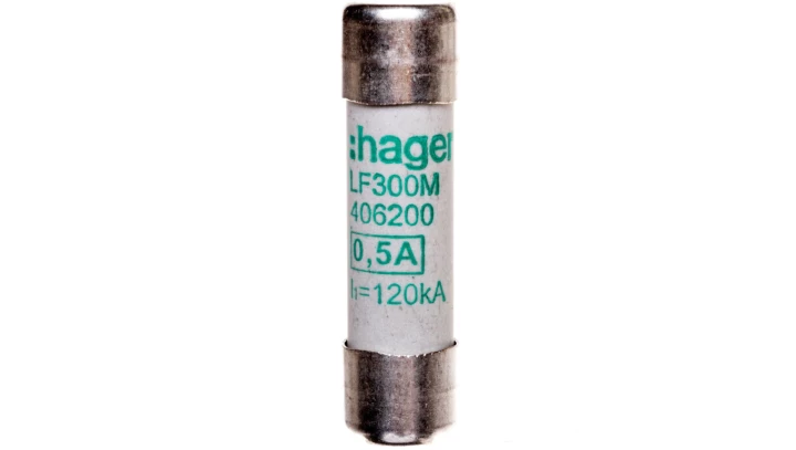 Wkładka topikowa cylindryczna 10x38 mm aM 0,5A 500V AC LF300M /5szt./