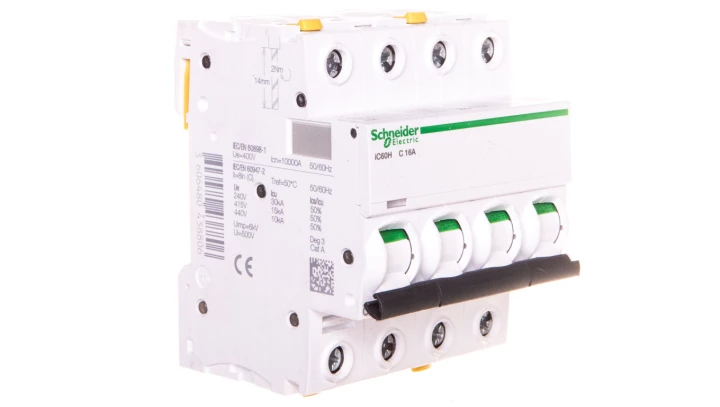 Wyłącznik nadprądowy 4P C 16A 10kA AC iC60H-C16-4 A9F07416