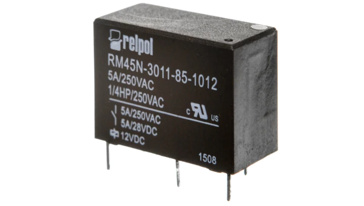 Przekaźniki miniaturowy 1P 5A 12V DC PCB RM45N-3011-85-1012 2614936