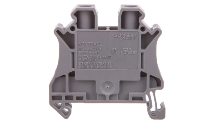 Złączka szynowa 2-przewodowa 6mm2 szara ATEX NSYTRV62 /50 szt./