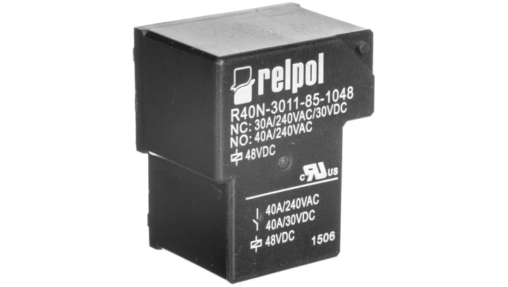 Przekaźnik przemysłowy 1P 40A 48V DC PCB R40N-3011-85-1048 2614815