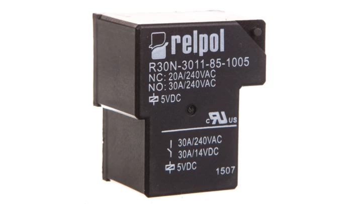 Przekaźnik przemysłowy 1P 30A 5V DC PCB R30N-3011-85-1005 2614727
