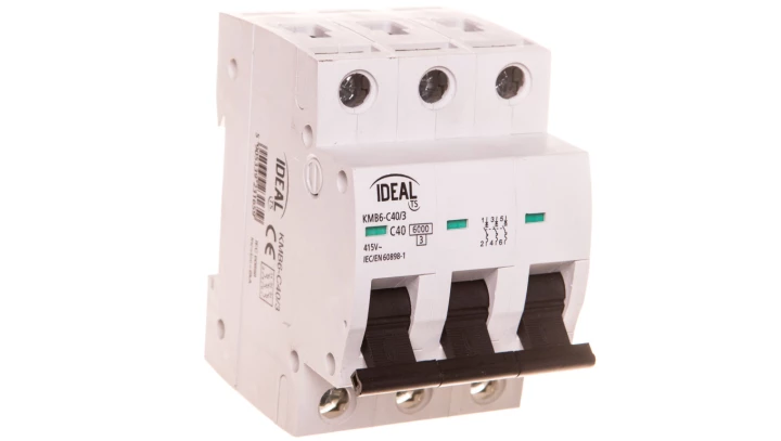 Wyłącznik nadprądowy 3P C 40A 6kA AC KMB6-C40/3 VDE 23165