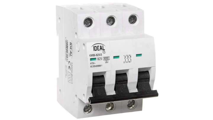Wyłącznik nadprądowy 3P B 25A 6kA AC KMB6-B25/3 VDE 23153