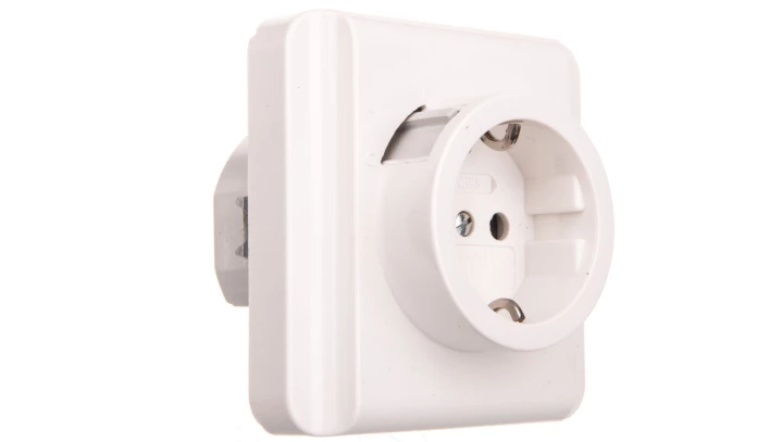 Gniazdo pojedyncze RCD b/u 16A 30mA SAFETY SOCKET IP21 GW95922