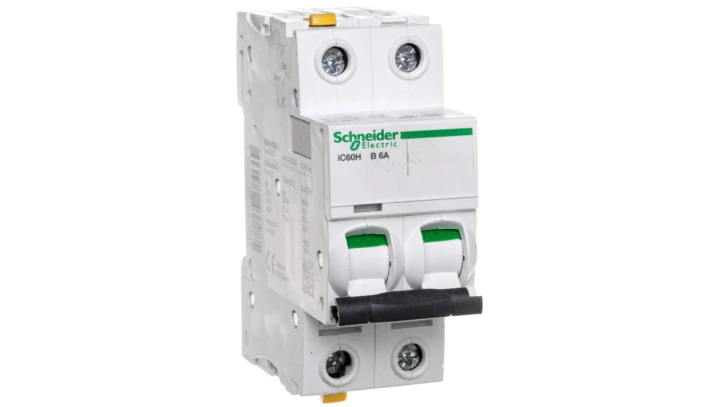 Wyłącznik nadprądowy 2P B 6A 10kA AC iC60H-B6-2 A9F06206