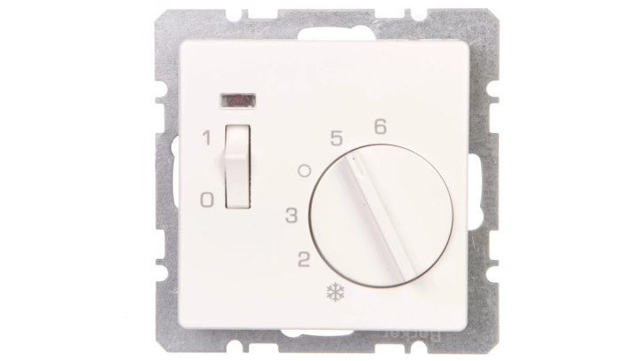 Q.1 Regulator temperatury 1Z element centralny, diodą, biały, aksamit 20306089