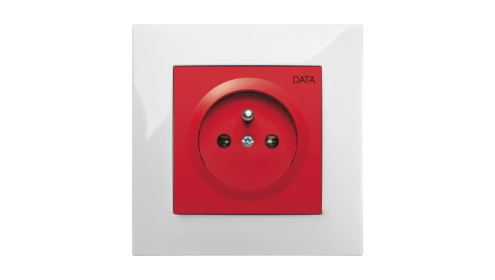 CARLA Gniazdo pojedyncze z/u z nadrukiem DATA czerwone 1742-10