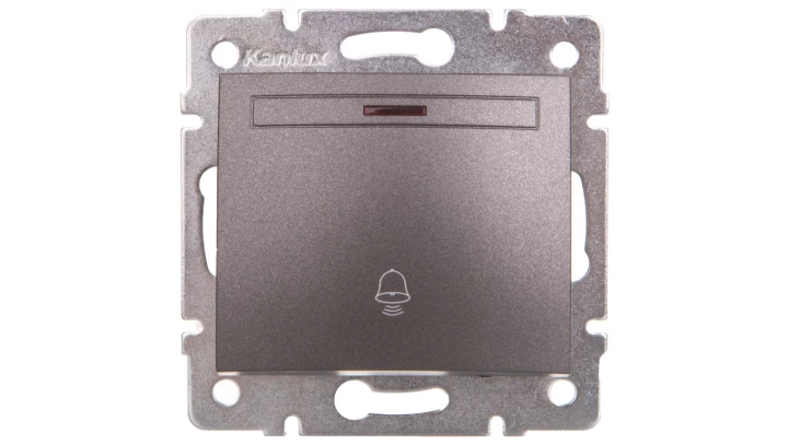 DOMO Łącznik zwierny dzwonek z LED szybkozłączka 10AX 250V grafit 011080241 24898