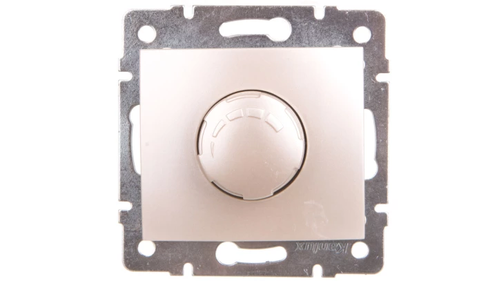 DOMO Ściemniacz obrotowy 500W z filtrem śrubowy 10AX 250V perłowy biały 011160130 24964
