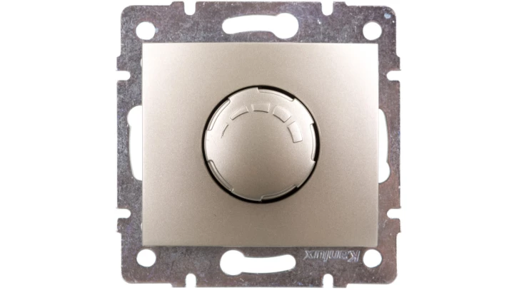 DOMO Ściemniacz obrotowy 500W z filtrem śrubowy 10AX 250V szampański 011160150 25023