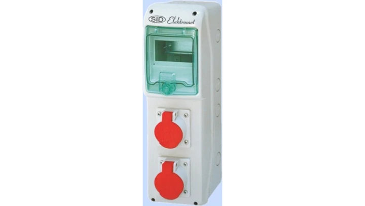 Rozdzielnica RSS-01 okienko 5 modułów okablowana 2x32A 3P+N+Z 400V IP44 942012