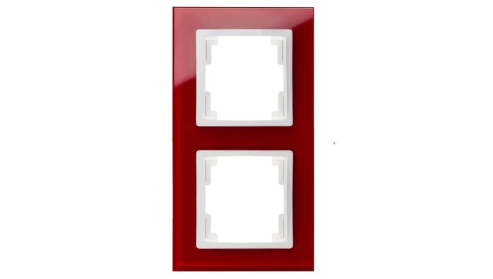 VOLANTE Ramka podwójna szklana truskawkowy 2672-67