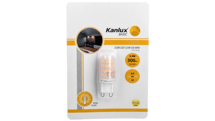 Żarówka LED G9 ZUBI LED 3,5W G9-WW 300lm 3000K barwa ciepła 24520