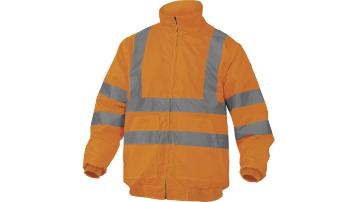 Bluza ostrzegawcza z odpinanymi rękawami z poliestru Oxford powlekanego PU kolor pomarańczowy fluo rozmiar S CORP RENHVORPT