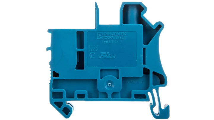 Złączka szynowa 2-przewodowa 6mm2 śrubowa/wtykowa niebieska UT 6/1P BU 3060542 /50szt./