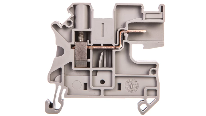 Złączka szynowa 2-przewodowa 4mm2 śrubowa/wtykowa szara UT 4/ 1P-H 3001369 /50szt./