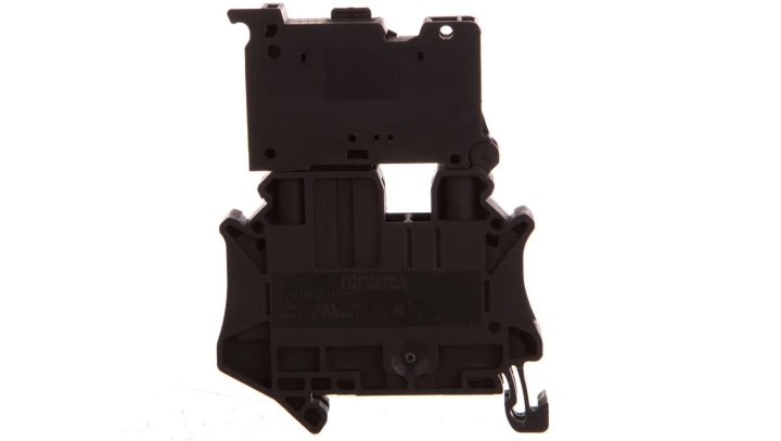 Złączka szynowa z bezpiecznikiem 6,3x32 2-przewodowa 6mm2 czarna LED 250V AC/DC UT 6-HESILA 250 3046430