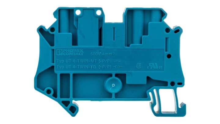 Złączka szynowa rozłączalna 3-przewodowa 4mm2 niebieska UT 4-TWIN-TG P/P BU 3073047 /50szt./