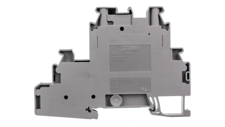 Złączka szynowa 3-piętrowa 2-przewodowa 4mm2 szara UT 4-L 3214363 /50szt./