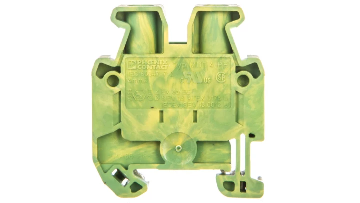 Złączka szynowa ochronna 2-przewodowa 4mm2 zielono-żółta Ex MUT 4-PE 3248037 /50szt./